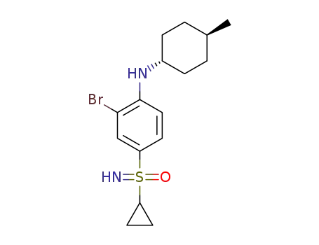 (3-bromo-4-((trans-4-methylcyclohexyl)amino)phenyl) (cyclopropyl)(imino)-λ6-sulfanone