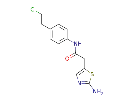 2-(2-aminothiazol-5-yl)-N-[4-(2-chloroethyl)phenyl]acetamide