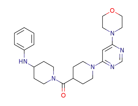 (1-(6-morpholinopyrimidin-4-yl)piperidin-4-yl)(4-(phenylamino)piperidin-1-yl)methanone