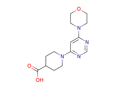 1-(6-morpholinopyrimidin-4-yl)piperidine-4-carboxylic acid