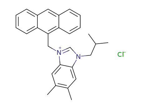 1-(isobutyl)-3-(anthracen-9-ylmethyl)-5,6-dimethylbenzimidazolium chloride
