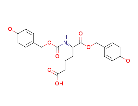 Molecular Structure of 58635-29-3 (Hexanedioic acid, 2-[[[(4-methoxyphenyl)methoxy]carbonyl]amino]-,
1-[(4-methoxyphenyl)methyl] ester, (S)-)