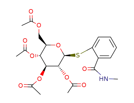 2-(tetra-O-acetyl-β-D-glucopyranosylmercapto)-benzoic acid methylamide