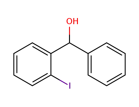 Molecular Structure of 134456-76-1 (Benzenemethanol, 2-iodo-a-phenyl-)