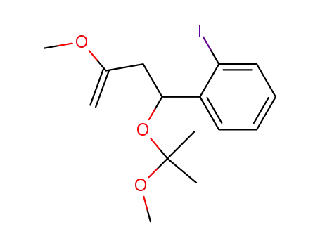 1-Iodo-2-[3-methoxy-1-(1-methoxy-1-methyl-ethoxy)-but-3-enyl]-benzene