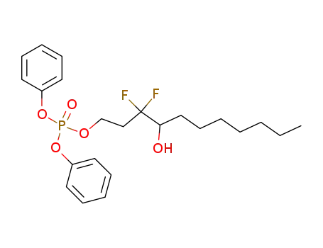 phosphoric acid, (+/-)-3,3-difluoro-4-hydroxyundecyl diphenyl ester