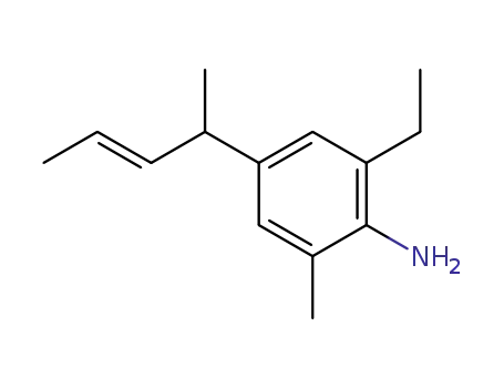 2-methyl-6-ethyl-4-(1-methyl-2-butenyl)aniline