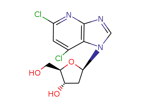 5,7-dichloro-1-(2-deoxy-β-D-erythro-pentofuranosyl)-1H-imidazo<4,5-b>pyridine