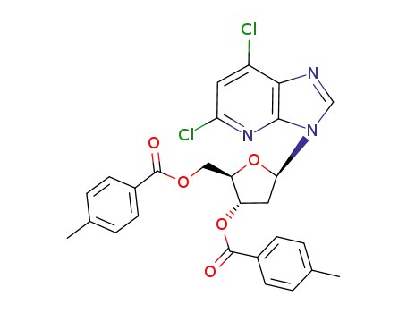 5,7-dichloro-3-(2-deoxy-3,5-di-O-p-toluoyl-β-D-erythro-pentofuranosyl)-3H-imidazo<4,5-b>pyridine