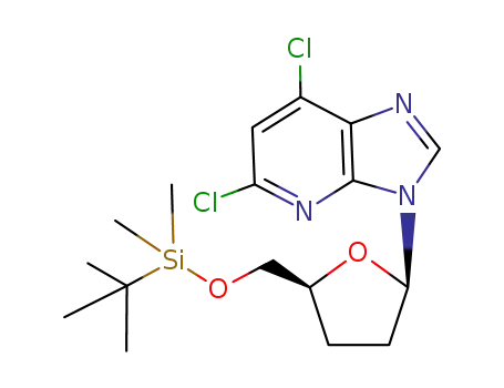 3-[(2R,5S)-5-(tert-Butyl-dimethyl-silanyloxymethyl)-tetrahydro-furan-2-yl]-5,7-dichloro-3H-imidazo[4,5-b]pyridine