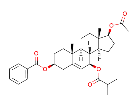 Benzoic acid (3S,7R,8R,9S,10R,13S,14S,17S)-17-acetoxy-7-isobutyryloxy-10,13-dimethyl-2,3,4,7,8,9,10,11,12,13,14,15,16,17-tetradecahydro-1H-cyclopenta[a]phenanthren-3-yl ester