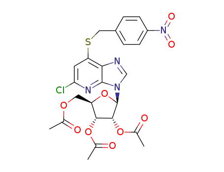 5-chloro-7-(4-nitrobenzylsulfanyl)-3-(2',3',5'-tri-O-acetyl-β-D-ribofuranosyl)-3H-imidazo[4,5-b]pyridine