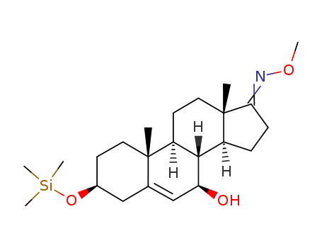 (3S,7R,8R,9S,10R,13S,14S)-7-Hydroxy-10,13-dimethyl-3-trimethylsilanyloxy-1,2,3,4,7,8,9,10,11,12,13,14,15,16-tetradecahydro-cyclopenta[a]phenanthren-17-one O-methyl-oxime