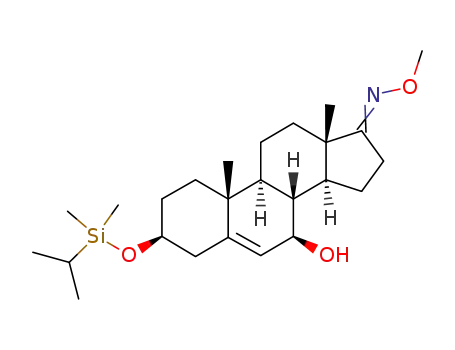 (3S,7R,8R,9S,10R,13S,14S)-7-Hydroxy-3-(isopropyl-dimethyl-silanyloxy)-10,13-dimethyl-1,2,3,4,7,8,9,10,11,12,13,14,15,16-tetradecahydro-cyclopenta[a]phenanthren-17-one O-methyl-oxime