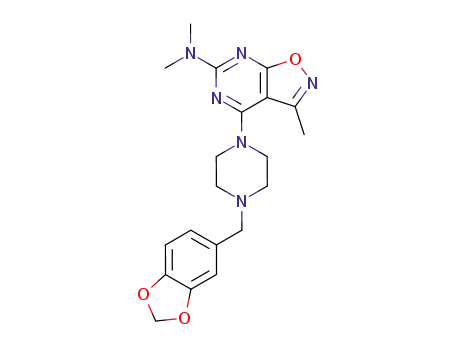 6-dimethylamino-3-methyl-4-(3,4-methylenedioxybenzylpiperazino)isoxazolo[5,4-d]pyrimidine
