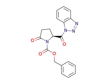 benzyl (2S)-2-(1H-1,2,3-benzotriazol-1-ylcarbonyl)-5-oxotetrahydro-1H-pyrrole-1-carboxylate