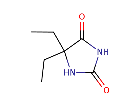 Molecular Structure of 5455-34-5 (5,5-diethylhydantoin)
