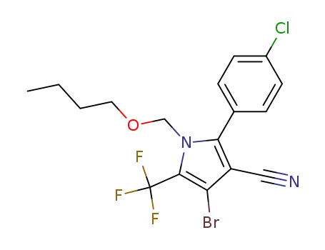 4-Bromo-1-(n-butoxymethyl)-2-(p-chlorophenyl)-5-(trifluoromethyl)pyrrole-3-carbonitrile