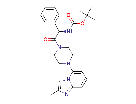 tert-butyl (1R)-2-(4-(2-methylimidazo[1,2-a]pyridin-5-yl)-1-piperazinyl)-2-oxo-1-phenylethylcarbamate