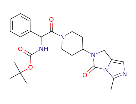 tert-butyl 2-(4-(5-methyl-3-oxo-1H-imidazo[1,5-c]imidazol-2(3H)-yl)-1-piperidinyl)-2-oxo-1-phenylethylcarbamate