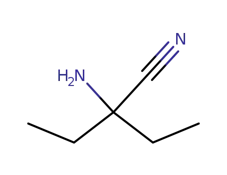 Molecular Structure of 22374-51-2 (2-amino-2-ethylbutanenitrile)