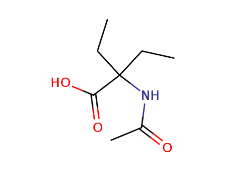 Molecular Structure of 139578-94-2 (Butanoic  acid,  2-(acetylamino)-2-ethyl-)