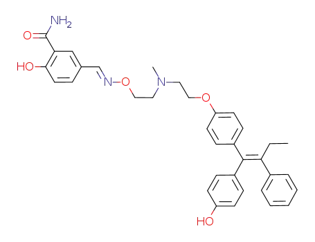 (E)-2-hydroxy-5-({2-[(2-{4-[1-(4-hydroxy-phenyl)-2-phenyI-but-1-enyl]-phenoxy}-ethyl)-methyl-amino]-ethoxyimino}-methyl)-benzamide