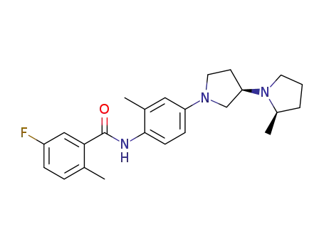 (2R,3'R)-5-fluoro-2-methyl-N-[2-methyl-4-(2-methyl[1,3']bipyrrolidinyl-1'-yl) phenyl]benzamide