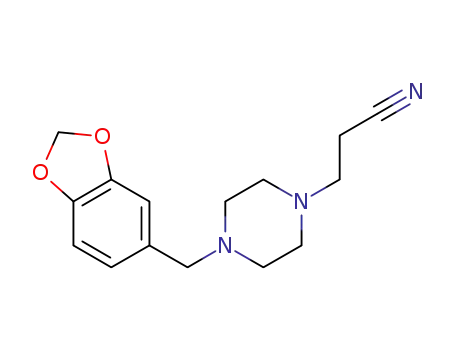 3-[4-[(benzo[1,3]dioxol-5-yl)methyl]piperazin-1-yl]propionitrile