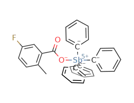(5-fluoro-2-methylbenzoato)tetraphenylantimony(V)
