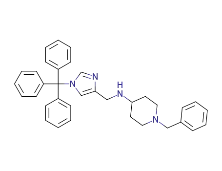 1-benzyl-N-[(1-trityl-1H-imidazol-4-yl)methyl]piperidin-4-amine