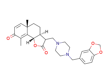 (3aS,5aS,9bS)-3-(4-benzo[1,3]dioxol-5-ylmethylpiperazin-1-ylmethyl)-5a,9-dimethyl-3a,5,5a,9b-tetrahydro-3H,4H-naphtho[1,2-b]furan-2,8-dione