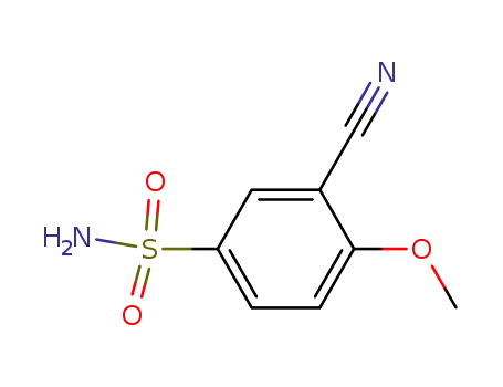 Molecular Structure of 22117-84-6 (Benzenesulfonamide, 3-cyano-4-methoxy-)