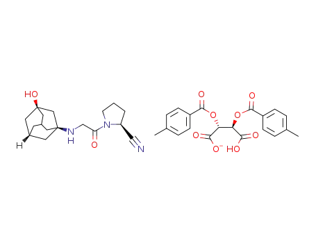 vildagliptin O,O'-di-p-toluoyl-(2R,3R)-hydrogentartarate