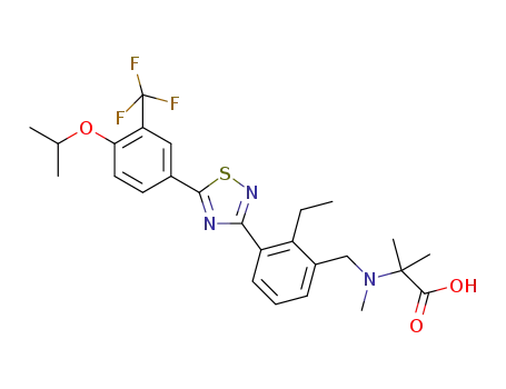 2-((2-ethyl-3-(5-(4-isopropoxy-3-(trifluoromethyl)phenyl)-1,2,4-thiadiazol-3-yl)benzyl)(methyl)amino)-2-methylpropanoic acid