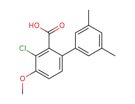 3-chloro-4-methoxy-3',5'-dimethyl-[1,1'-biphenyl]-2-carboxylic acid