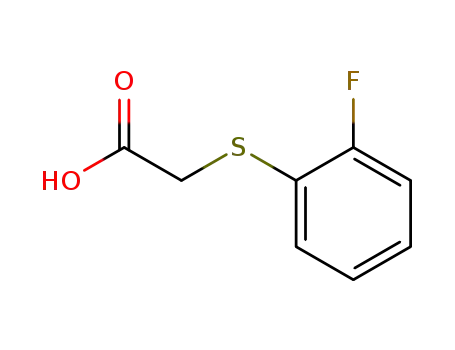 Molecular Structure of 705-02-2 ((2-FLUOROPHENYL)THIO]ACETIC ACID)