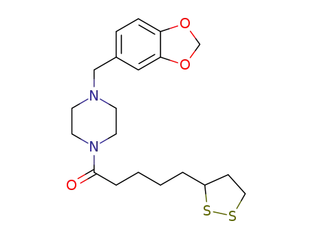 1-(4-(benzo[d][1,3]dioxol-5-ylmethyl)piperazin-1-yl)-5-(1,2-dithiolan-3-yl)pentan-1-one