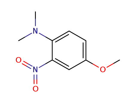 Molecular Structure of 60049-83-4 (Benzenamine, 4-methoxy-N,N-dimethyl-2-nitro-)