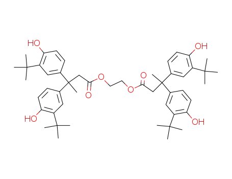Molecular Structure of 32509-66-3 (ethylene bis[3,3-bis(3-tert-butyl-4-hydroxyphenyl)butyrate])