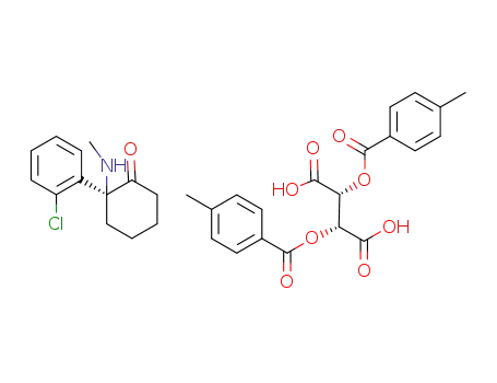 (S)-ketamine (-)-O,O'-di-p-toluoyl-L-tartaric acid salt