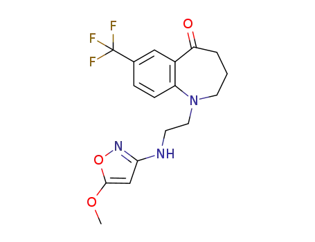 1-(2-(5-methoxyisoxazol-3-yl-amino)ethyl)-7-(trifluoromethyl)-3,4-dihydro-1H-benzo[b]azepin-5(2H)-one