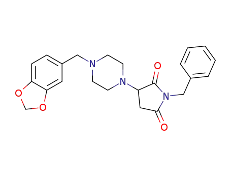 3-(4-(benzo[d][1,3]dioxol-5-ylmethyl)piperazin-1-yl)-1-benzylpyrrolidine-2,5-dione