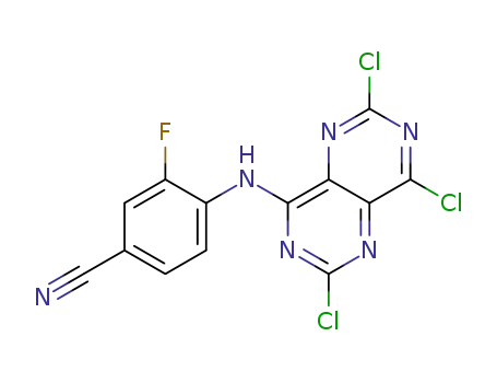 3-fluoro-4-((2,6,8-trichloropyrimido[5,4-d]pyrimidin-4-yl)amino)benzonitrile