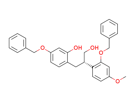 (S)-5-(benzyloxy)-2-(2-(2-(benzyloxy)-4-methoxyphenyl)-3-hydroxypropyl)phenol