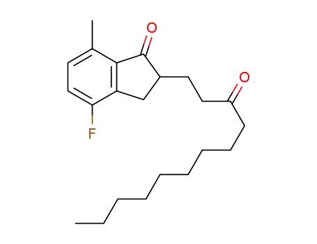 4-fluoro-7-methyl-2-(3-oxododecyl)-2,3-dihydro-1H-inden-1-one