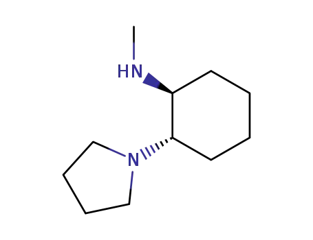 Molecular Structure of 67198-53-2 (Cyclohexanamine, N-methyl-2-(1-pyrrolidinyl)-, (1S,2S)-)