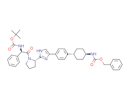 (2S)-2-(4-(trans-4-benzyloxycarbonylaminocyclohexyl)phenylimidazol-2-yl)-1-((R)-2-t-butoxycarbonylamino-2-phenylacetyl)pyrrolidine