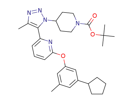 tert-Butyl 4-(5-(6-(3-Cyclopentyl-5-methylphenoxy)pyridin-2-yl)-4-methyl-1H-1,2,3-triazol-1-yl)piperidine-1-carboxylate