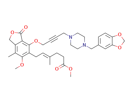 mycophenoyl methyl ester-7-(butynyloxy-N-(piperonylpiperazine))
